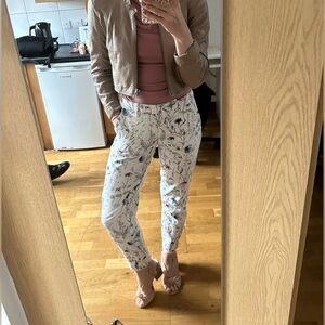 H&M floral pants gorgeous watercolor pattern!
